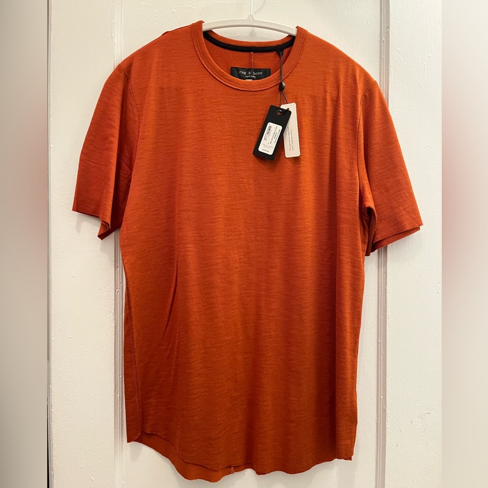Rag & Bone  - Heath Merino Short Sleeve T-Shirt  - Small MSRP $195